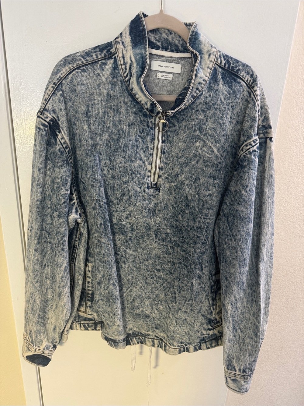 Urban Outfitters Denim-Look Acid Wash Jacket - Blue